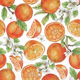 Serviette Juicy oranges 33x33cm