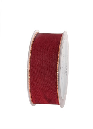 Band Draht m.Lurexk.40mmx25m bordeaux-gold