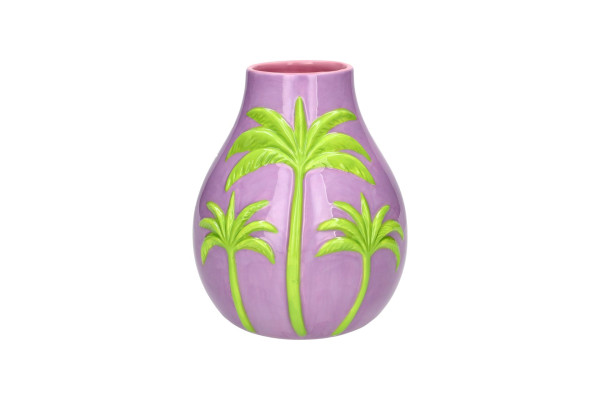 Vase Palme M lila/grün 17x16,8x20cm