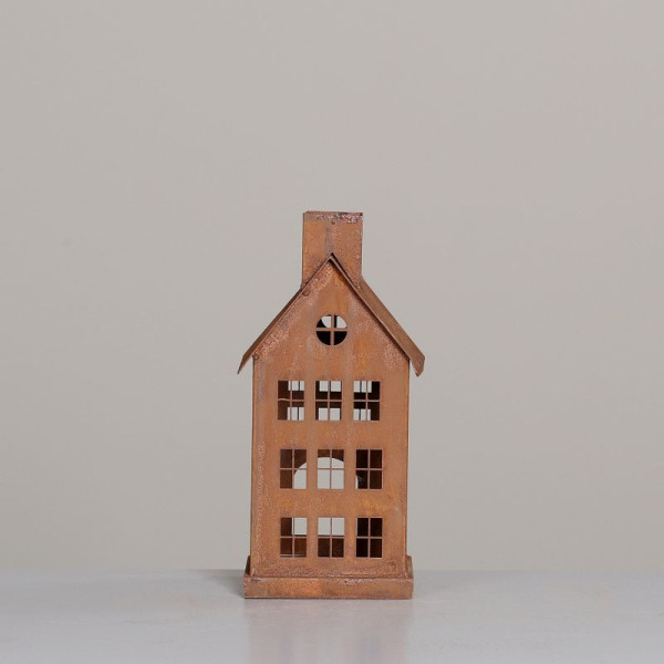Deko Haus Rost braun 27,5cm