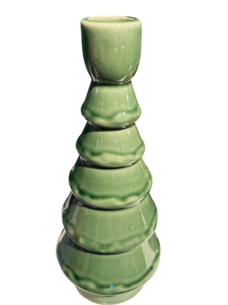 Kerzenhalter Baum grün 9x21cm