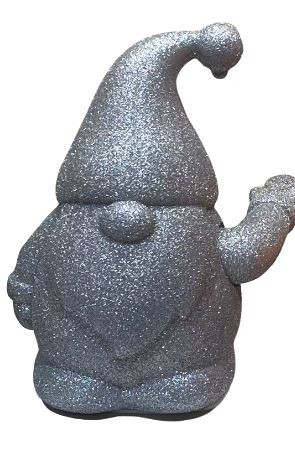 Nikolaus silber metallic 12x10,5x17cm