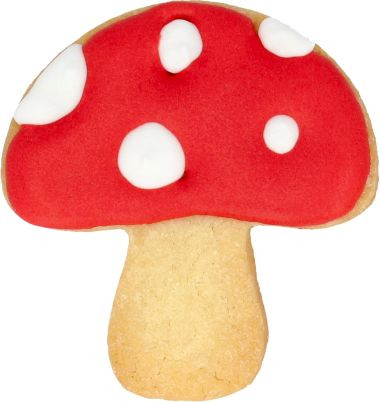 Ausstechform Pilz Edelstahl mit Innenprägung 5,5cm PG blau