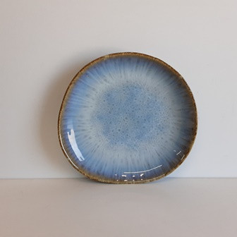 Teller klein NOA Waterfall 17x16.5x2.5cm blau effect