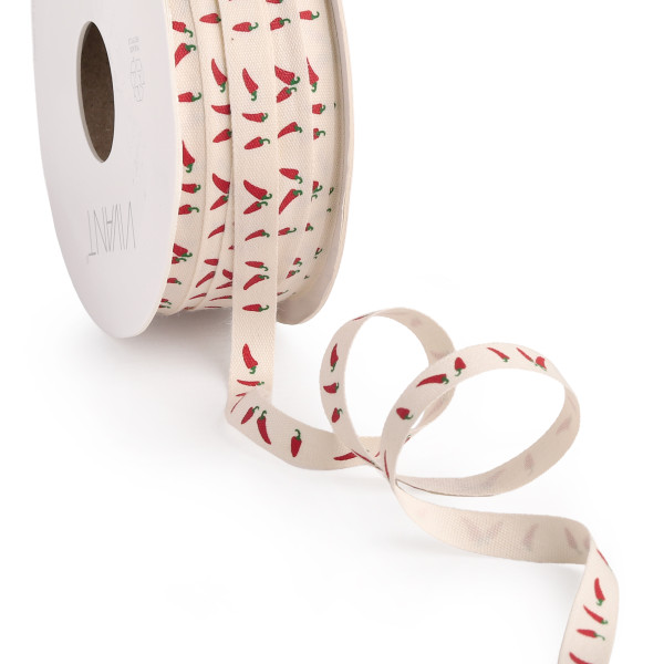 Band PEPPER ribbon 25mx8mm rot
