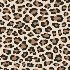 Serviette Leopard pattern brown 33x33cm