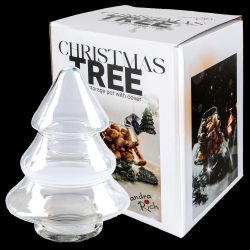 Vorratsdose mit Deckel CHRISTMAS TREE Glas klar 24x18cm