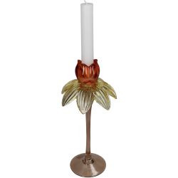 Kerzenhalter Blume Glas 11x11x25cm