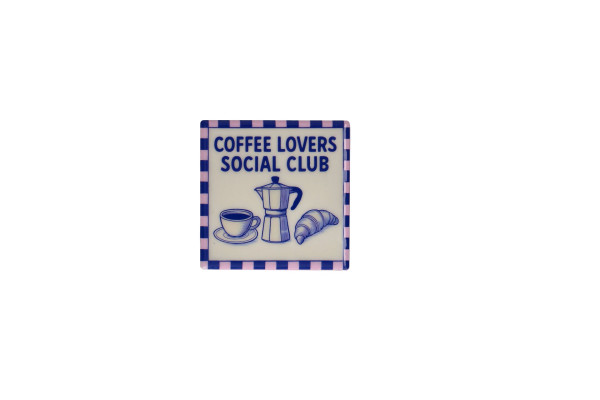 Untersetzer Coffee Lover blau 11x0,6x11cm