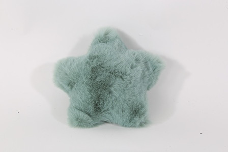 Kissen Stern Plüsch salbei 20cm