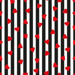 Serviette Sprinkled hearts black 33x33cm