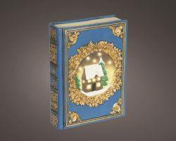 LED Buch blau Indoor 6,5x16,5x22cm