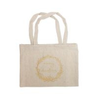 Geschenktasche Merry Christmas BW natur gold 24x18cm