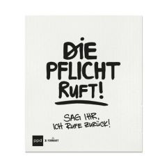 Schwammtuch Die Pflicht ruft