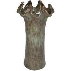 Vase Steingut braun 17,8x17,8x34,7cm