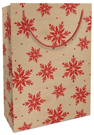 Tasche 23x33x11cm Weihnachten Recycling Kristalle rot