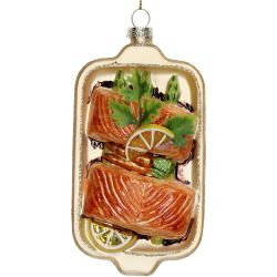 Hänger Glas Lachs Platte multi 13cm