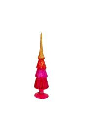Baum m.LED Glas pink/gold 33cm