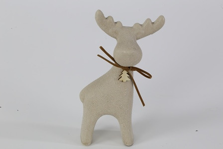 Hirsch Keramik creme 10,2x5,1x15,9cm