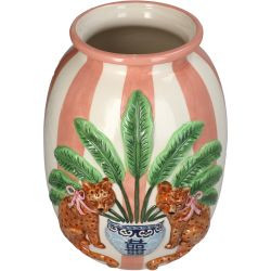 Vase Leopard Dolomit multi 21x21x27cm