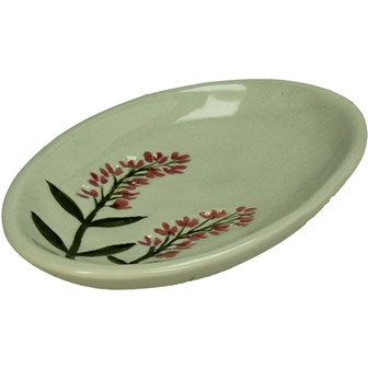 Teller Flower Steingut grau 14,5x8,9x1,5cm