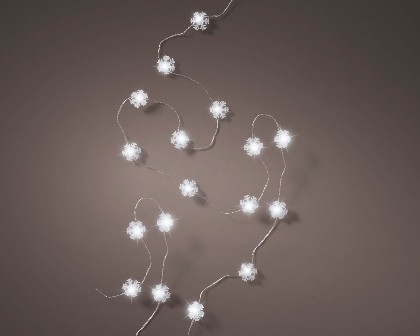 Micro LED Strang silber/kalt weiss Indoor 195cm 40L