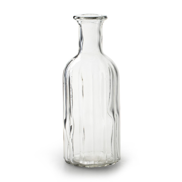 Vase Flaschenform Glas klar 19x7,5cm klar