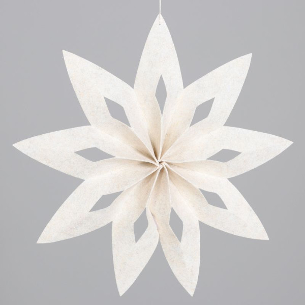 Stern Hänger Filz beige 50cm