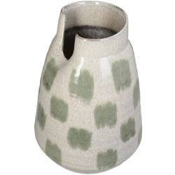 Vase Steinzeug grün 24x24x32cm