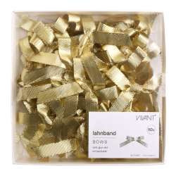 Schleife LAHNBAND 5x4cm 50Stück gold