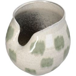 Vase Steinzeug grün 21,5x21,5x23cm