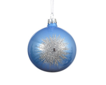 Kugel Glas sky blue 8cm