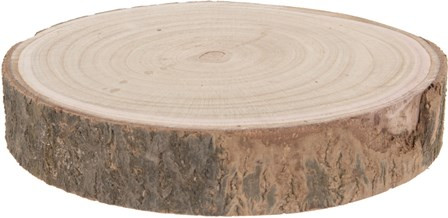 Baumscheibe Paulownia-Holz natur 23-28cm