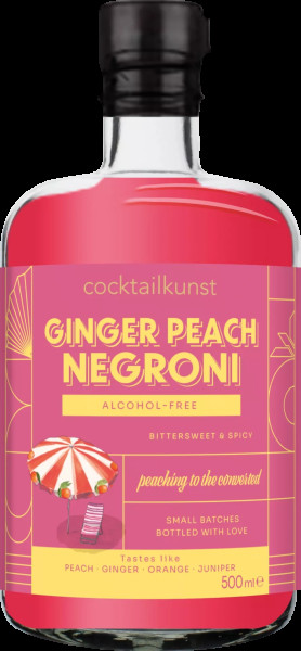 Cocktailkunst Ginger Peach Negroni Alkoholfreie Mix-Basis 0,5l