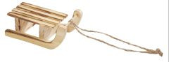 Schlitten hellbraun Mini 7 x 3,6 x 2,3cm