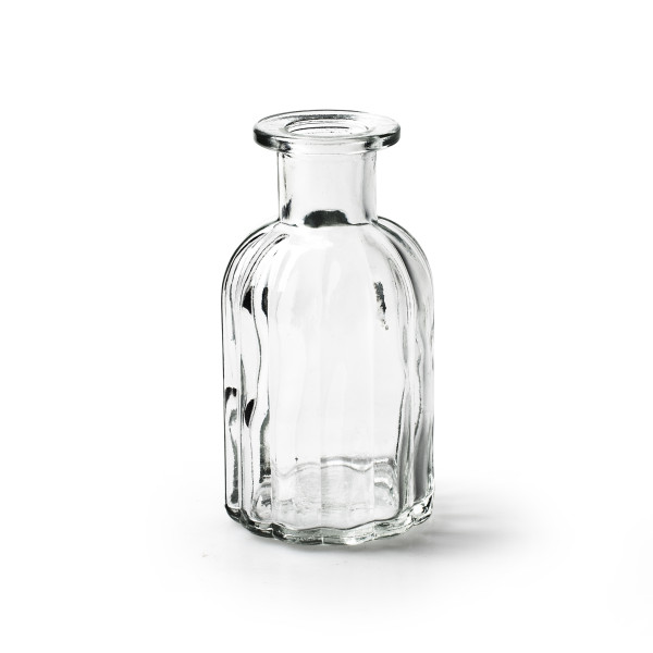 Vase Flaschenform Glas 10,5x5,5cm klar