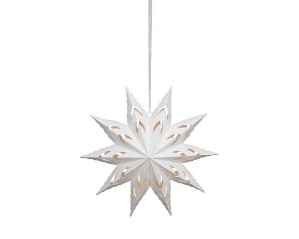 Micro LED Stern Papier weiss/warmes weiss Indoor 38x17.5cm