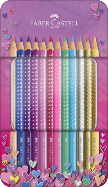 Faber-C. Buntstift Sparkle 12er Metalletui