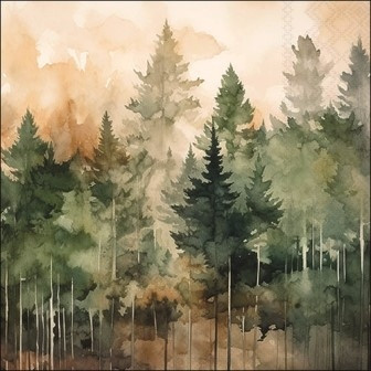 Serviette Evergreen trees FSC Mix