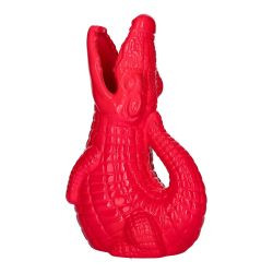 Vase Steingut Croco neon pink 15,5x25,5x10,5cm