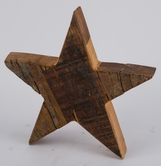 Stern Holz braun 14x4x14cm