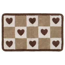 Badematte Hearts Baumwolle multi 50x80cm