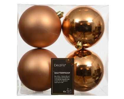 Kugeln bruchfest brandy mix 4St. 10cm