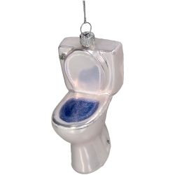 Hänger Glas Toilette weiß 9,6cm