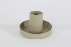 Kerzenhalter leinen matt 7x4cm