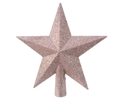 Baumspitze bruchfest rosa Glitter 4.2x19x19cm