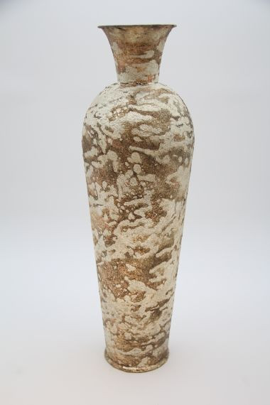 Vase Metall gold/beige antik10x15x48cm