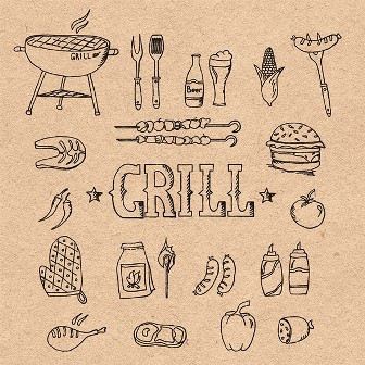 Serviette Recycled Grill nature 33x33cm