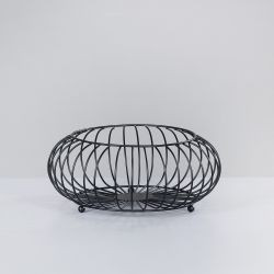 Korb Metall schwarz 28cm