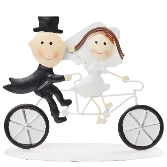 Crea-Pop Hochzeitspaar Fahrrad metall 12,5x10cm